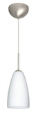 Satin Nickel with Opal Matte 9``x 5.125``x 5.125`` Glass and Opal Shade