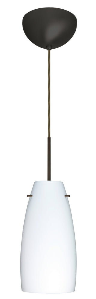 Buy bronze-with-opal-matte-10-75-x-5-125-x-5-125-glass-and-opal-shade Tao Pendant by Besa