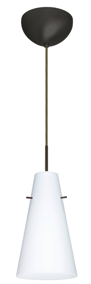 Buy bronze-with-opal-matte-9-375-x-5-735-x-5-735-glass-and-opal-shade Cierro Pendant by Besa