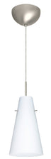 Satin Nickel with Opal Matte 9.375``x 5.735``x 5.735`` Glass and Opal Shade