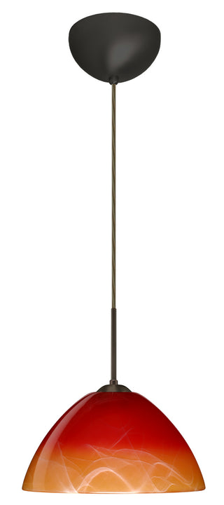 Buy bronze-with-solare-5-5-x-10-5-x-10-5-glass Tessa Pendant by Besa