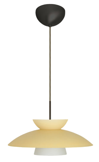 Buy bronze-with-champagne-6-x-15-x-15-glass Trilo Pendant by Besa