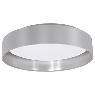 Buy grey-silver-with-grey-silver-glass Maserlo Outdoor (Damp) Ceiling Mount Light by Eglo USA