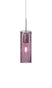 Satin Nickel with Plum Bubble 10``x 3.5``x 3.5`` Glass