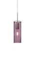 Satin Nickel with Plum Bubble 10``x 3.5``x 3.5`` Glass