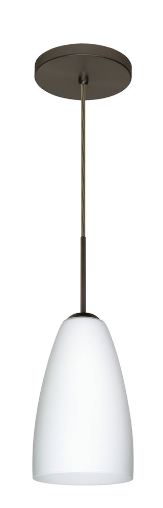Buy bronze-with-opal-matte-9-x-5-125-x-5-125-glass Riva Pendant by Besa