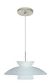 Satin Nickel with Frost 6``x 15``x 15`` Glass and Frosted Shade