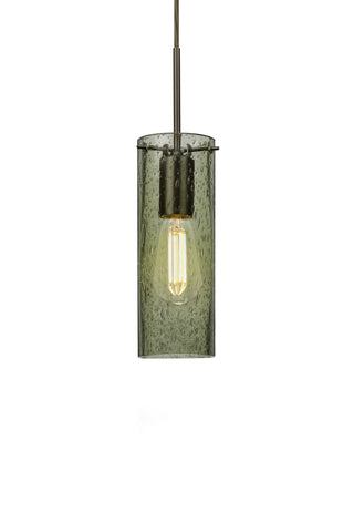 Buy bronze-with-moss-bubble-10-x-3-5-x-3-5-glass-and-blue-shade Juni Pendant by Besa