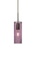 Bronze with Plum Bubble 10``x 3.5``x 3.5`` Glass and Blue Shade