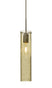 Bronze with Gold Bubble 16``x 3.5``x 3.5`` Glass and Blue Shade