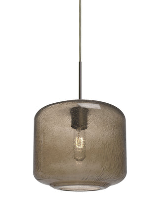 Buy bronze-with-smoke-bubble-9-x-9-5-x-9-5-glass-and-smoke-shade Niles Pendant by Besa