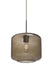 Bronze with Smoke Bubble 9``x 9.5``x 9.5`` Glass and Smoke Shade
