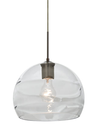Buy bronze-with-clear-8-25-x-10-625-x-10-625-glass-and-clear-shade Spirit Pendant by Besa