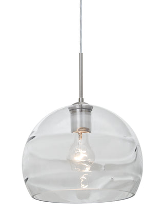 Buy satin-nickel-with-clear-8-25-x-10-625-x-10-625-glass-and-clear-shade Spirit Pendant by Besa
