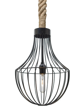 Buy black-with-17-8-x-10-8-x-10-8-glass Sultana Rope Pendant by Besa