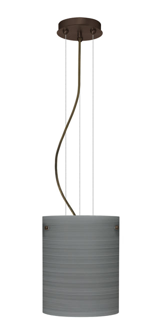 Buy bronze-with-titan-9-875-x-7-875-x-7-875-glass Tamburo Pendant by Besa