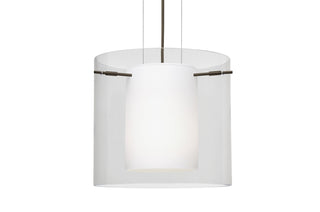 Buy bronze-with-clear-opal-10-625-x-11-75-x-11-75-glass Pahu Pendant by Besa