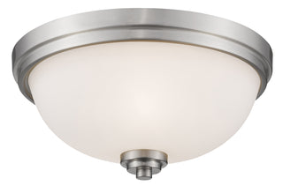 Buy brushed-nickel-with-matte-opal-glass-and-opal-shade Ashton Outdoor (Damp) Flush Mount Ceiling Light by Z-Lite