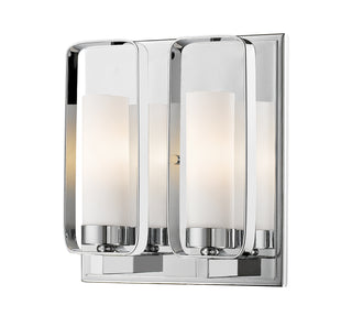 Buy chrome-with-matte-opal-glass-and-white-shade Aideen Sconce by Z-Lite