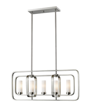 Buy brushed-nickel-with-matte-opal-glass-and-frosted-shade Aideen Chandelier by Z-Lite