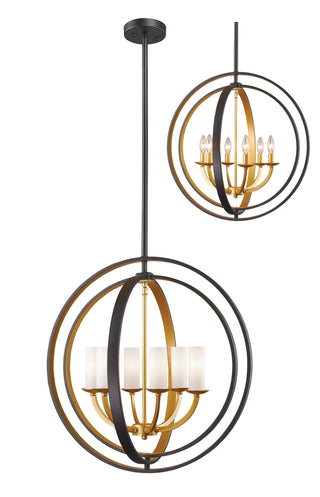 Buy bronze-gold-with-matte-opal-glass-and-opal-shade Ashling Chandelier by Z-Lite