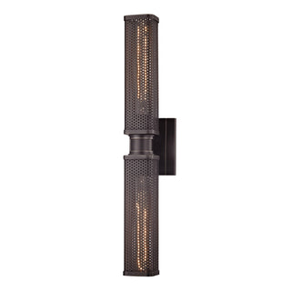 Buy old-bronze-with-old-bronze-glass-and-metal-shade Gibbs Outdoor (Damp) Sconce by Hudson Valley