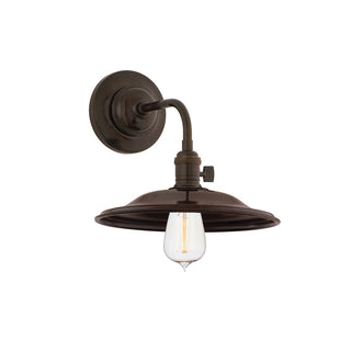 Buy old-bronze-with-old-bronze-glass-and-metal-shade Heirloom Sconce by Hudson Valley