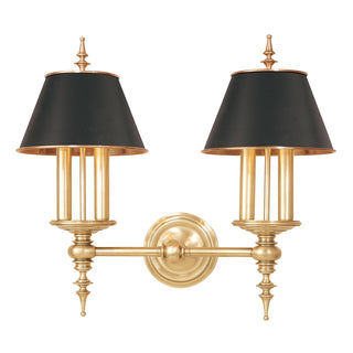 Buy aged-brass-with-black-w-gold-foil-lining-glass Cheshire Outdoor (Damp) Sconce by Hudson Valley