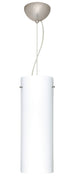 Satin Nickel with Opal Matte 17.75``x 6.25``x 6.25`` Glass and Opal Shade