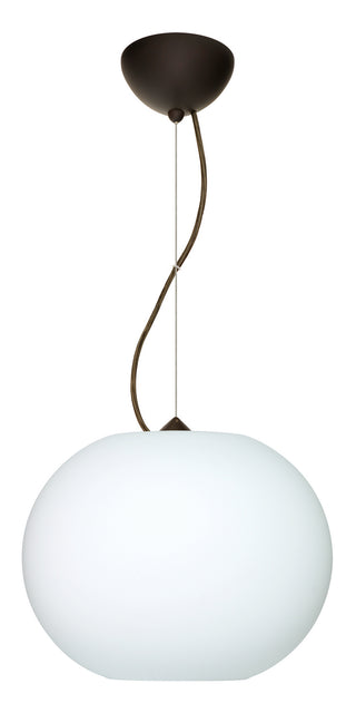 Buy bronze-with-opal-matte-11-375-x-14-5-x-14-5-glass-and-opal-shade Jordo Pendant by Besa