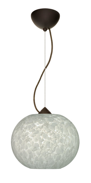 Buy bronze-with-carrera-8-25-x-10-625-x-10-625-glass Luna Pendant by Besa