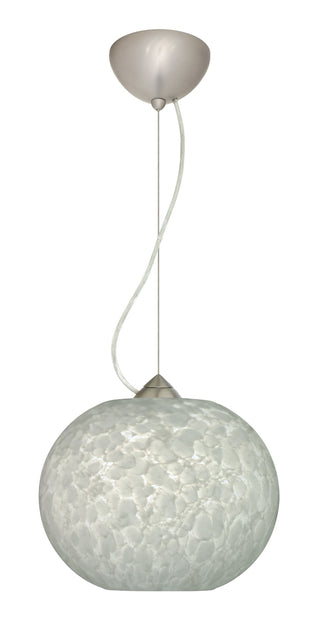 Buy satin-nickel-with-carrera-8-25-x-10-625-x-10-625-glass Luna Pendant by Besa