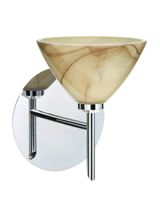 Buy chrome-with-mocha-2-875-x-5-x-5-glass-and-amber-brown-shade Domi Sconce by Besa