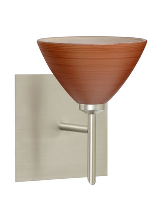 Buy satin-nickel-with-cherry-2-875-x-5-x-5-glass Domi Sconce by Besa