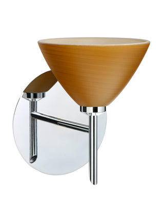 Buy chrome-with-oak-2-875-x-5-x-5-glass Domi Sconce by Besa