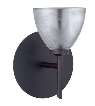 Buy bronze-with-silver-foil-2-625-x-3-375-x-glass-and-silver-gray-shade Divi Sconce by Besa