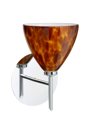 Buy chrome-with-amber-cloud-4-5-x-5-x-5-glass-and-amber-brown-shade Mia Sconce by Besa