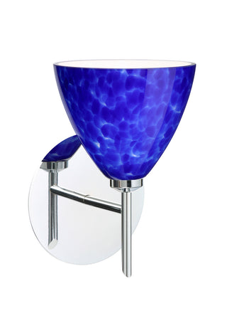 Buy chrome-with-blue-cloud-4-5-x-5-x-5-glass-and-blue-shade Mia Sconce by Besa