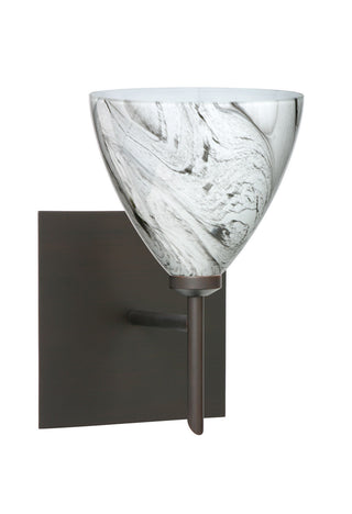 Buy bronze-with-marble-grigio-4-5-x-5-x-5-glass Mia Sconce by Besa