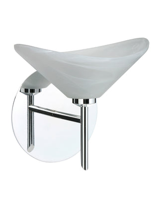 Buy chrome-with-marble-2-75-x-7-5-x-5-5-glass Hoppi Sconce by Besa