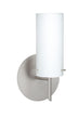 Satin Nickel with Opal Matte 6.125``x 2.75``x `` Glass and Opal Shade