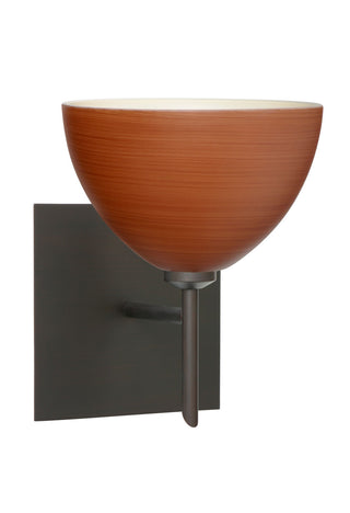 Buy bronze-with-cherry-4-x-6-x-6-glass Brella Sconce by Besa