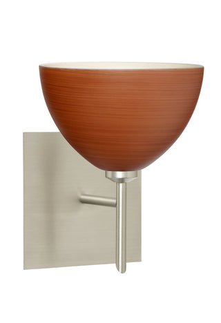 Buy satin-nickel-with-cherry-4-x-6-x-6-glass Brella Sconce by Besa