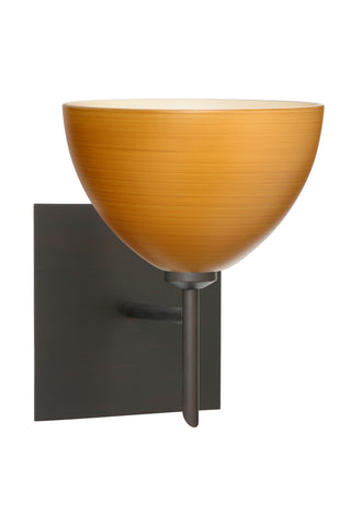 Buy bronze-with-oak-4-x-6-x-6-glass Brella Sconce by Besa
