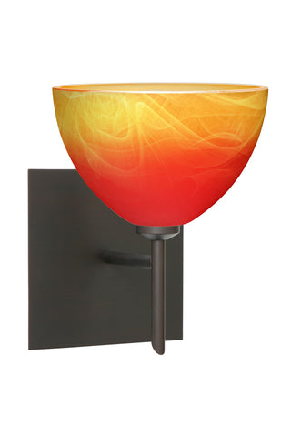 Buy bronze-with-solare-4-x-6-x-6-glass Brella Sconce by Besa