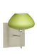 Satin Nickel with Chartreuse 3.125``x 5.375``x 5.375`` Glass