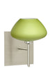 Satin Nickel with Chartreuse 3.125``x 5.375``x 5.375`` Glass