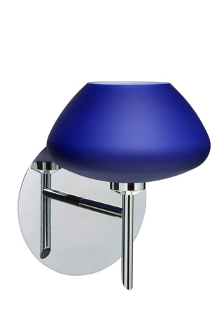 Buy chrome-with-blue-matte-3-125-x-5-375-x-5-375-glass-and-blue-shade Peri Sconce by Besa