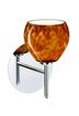 Chrome with Amber Cloud 3.875``x 4.125``x 4.125`` Glass and Amber/Brown Shade