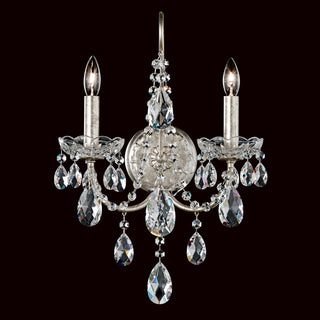 Buy antique-silver-with-clear-crystals-from-swarovski-glass Sonatina Outdoor (Damp) Sconce by Schonbek